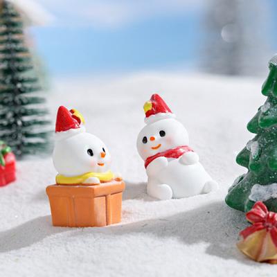 Snowman Ornament Exquisite Collectible Reusable Useful DIY Miniature Garden Figurines Home Decor for Daily Life