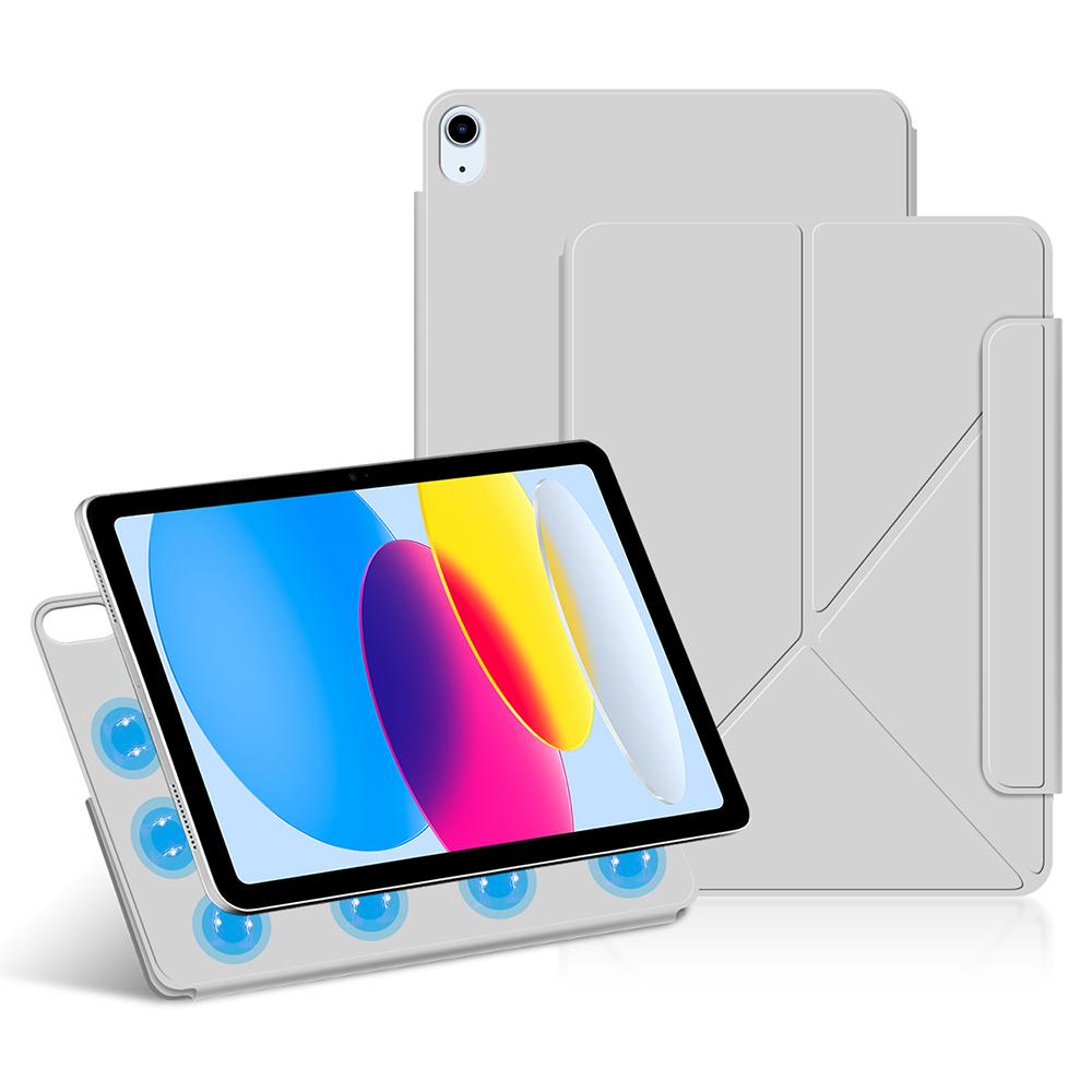 For iPad (2025)/iPad 10.9 (2022) Leather Case Origami Stand Magnetic Tablet Cover