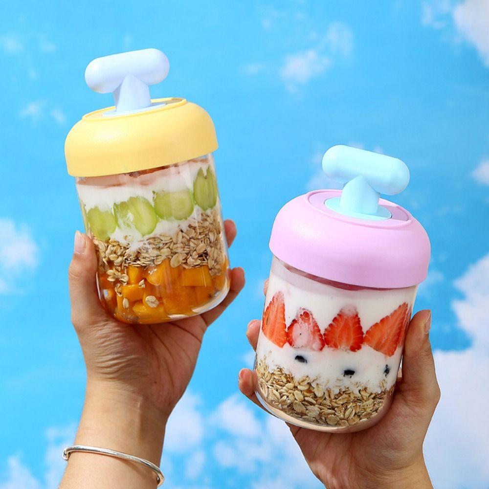 Handheld Breakfast Cups 500ml Salad Cup New Yogurt Bowl  for Oatmeal Cereal Nut Yogurt