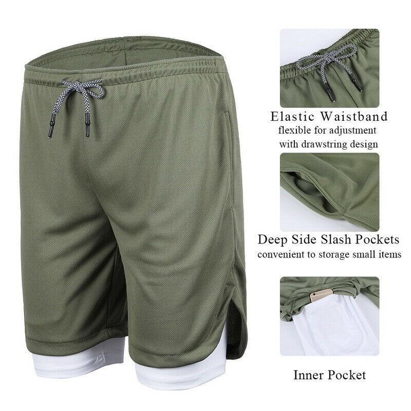 Men's Gym Fitness Bodybuilding Jogging Sport Shorts Casual Pants With Secure Pockets For Enhanced Convenience