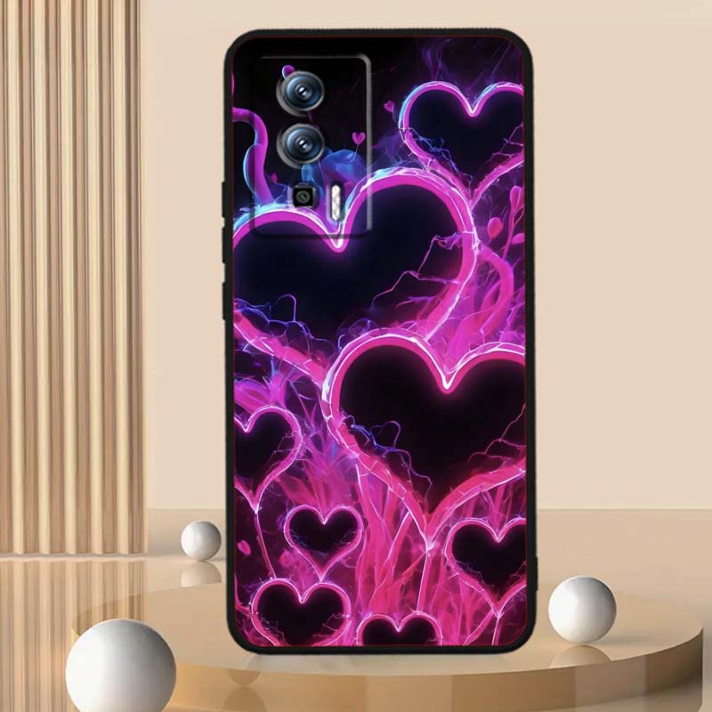 Luxurious Love Design Art For Xiaomi Redmi 12 13C 12C 13 10C 9T A2 9A 9C 7A Note 10S 8T 10 9 8 Pro 4G 5G Black Phone Case