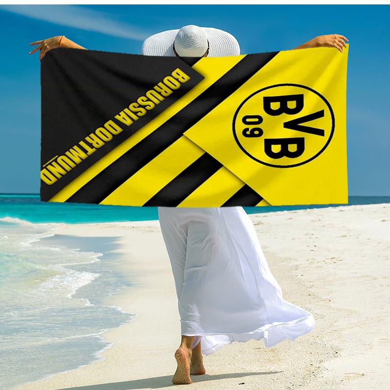 Ultra-Soft Beach Towel with Borussia Dortmund Theme,Ideal for Pool - Camping, Diving - Perfect Travel Essential, Vibrant Beach Towel.