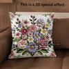 2D Vintage Floral Embossed Style Throw Pillow Covers Pattern Cushion Cover Suitable For Sofa Bedroom Car Pillow Cover