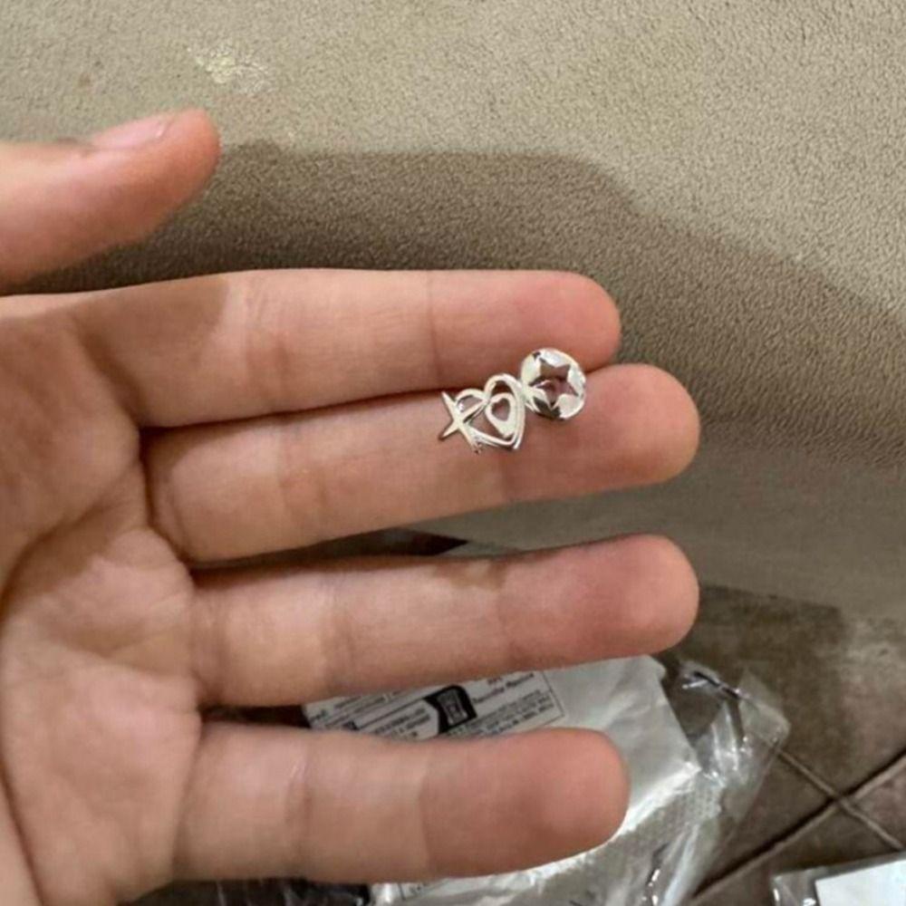Grillz dentale a forma di cuore traforato placcato oro 18 carati, gioiello personalizzato per denti.