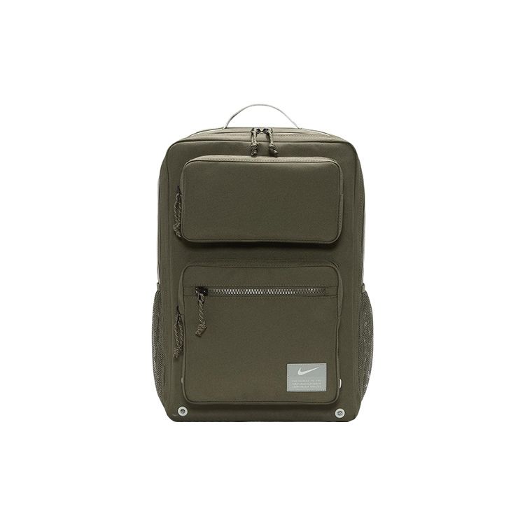 Nike Sports Zipper Fabric Backpack Men Backpacks Army-Green CK2668-325 Army Green