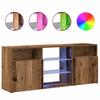Vidaxl Szafka Pod Tv Z Oświetleniem Led, Stare Drewno, 120X30X50 Cm