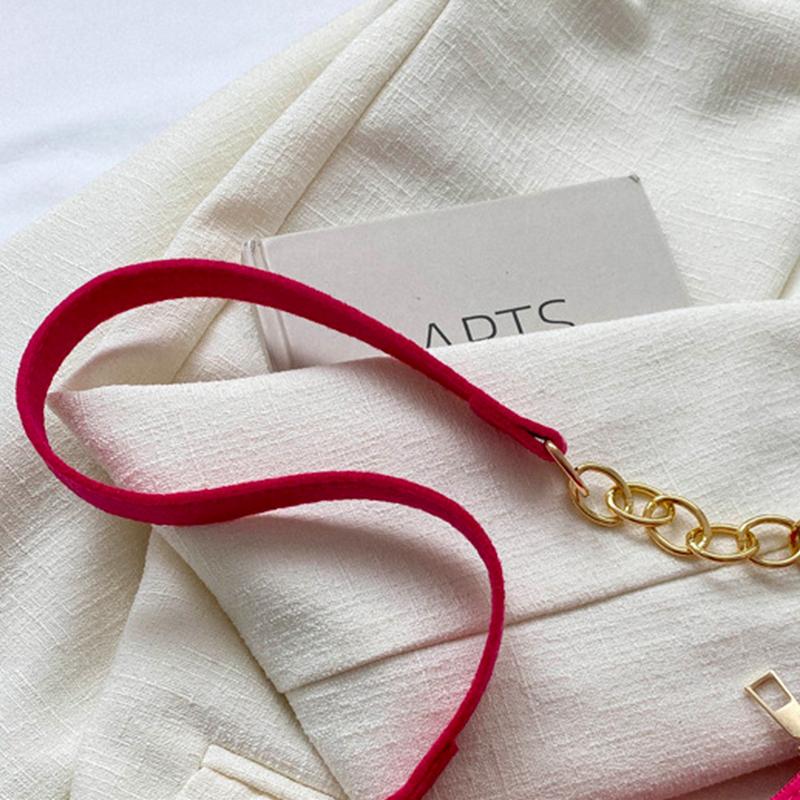 Women Felt Mini Shoulder Bag Solid Color Casual Handbag Female Underarm Bag Purse