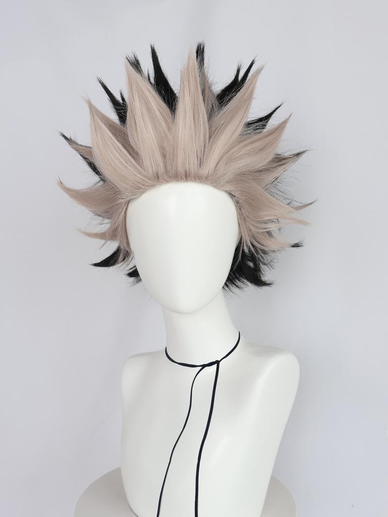 Synthetic Universal Anime Cosplay Wigs, Heat Resistant Wigs, Spiky Layered Short Straight Hair Wigs for Party Halloween Wig