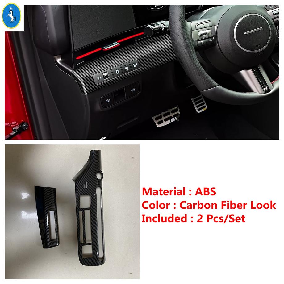 Control Panel / Window Lift Button / trument Panel Head Lights Button Cover Trim For Hyundai KONA 2025 2026 Accessories