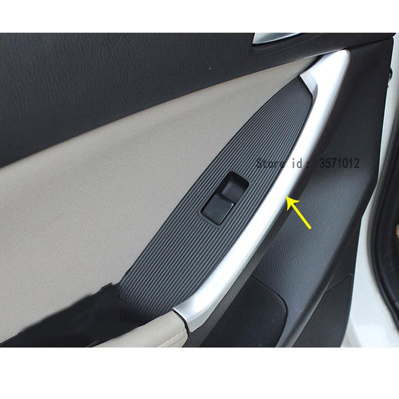 For Mazda CX-5 CX5 2012 2013 2014 2015 2016 Car Stick Styling ABS Matte Rear Back Door Armrest Handrail Trim Frame Switch Glass