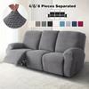 Recliner Sofa Cover Lazy Chair Solid Color Cushion Cover Sofa Cover 1/2/3/4 Seat Texture Stretch Sofa