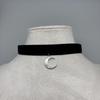 Vintage Dark Subculture Crescent Moon Clavicle Choker Necklace For Women
