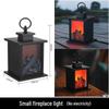 LED Fireplace Simulation Decorative Ornament: Creative Small Candle Holder with Charcoal Flame and Hurricane Lamp Design.
