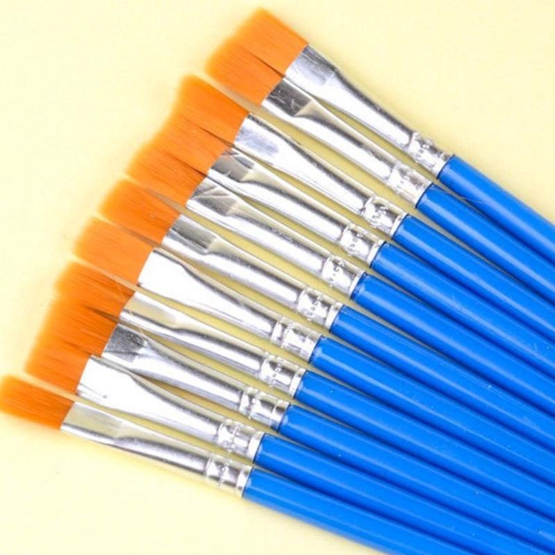 50 Pcs Painting Brushes With Comfortable Grip Pointed Round Flat Paint Brush Drawing Supplies For Artists And Students