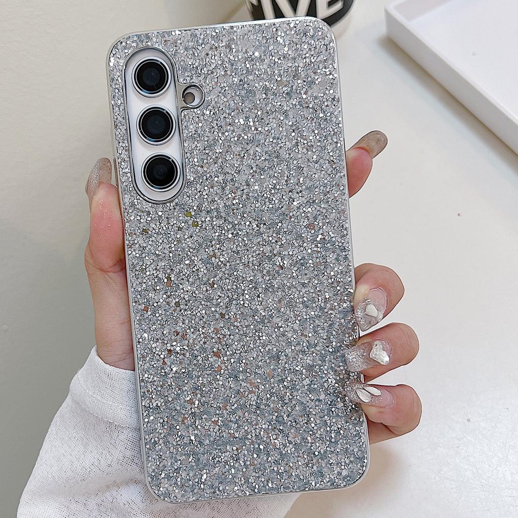 For Samsung Galaxy S24 FE Case TPU+PC Sparkling Glitter Phone Back Cover