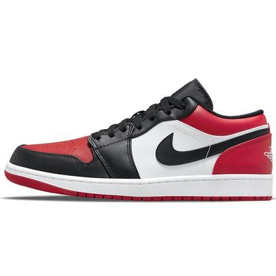 Air 1 Low Bred Toe Men Sneakers Gym-Red Black White 553558-612