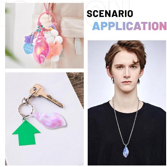 CHGCRAFT 24Pcs 6 Colors Conch Charms Colorful Conch Charms Acrylic Conch Pendant Necklace Bracelet Craft Jewelry Making Handcraft DIY Accessories