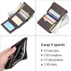 Anti-theft Brushed Genuine Leather Wallet, Retro Bag for Men, Short Vertical Wallet