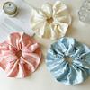 Large Size 18cm Solid Color Satin Scrunchies For Girls Candy Colors Hair Rings for Bun Hairstyle Ties Hair Accessories for Women