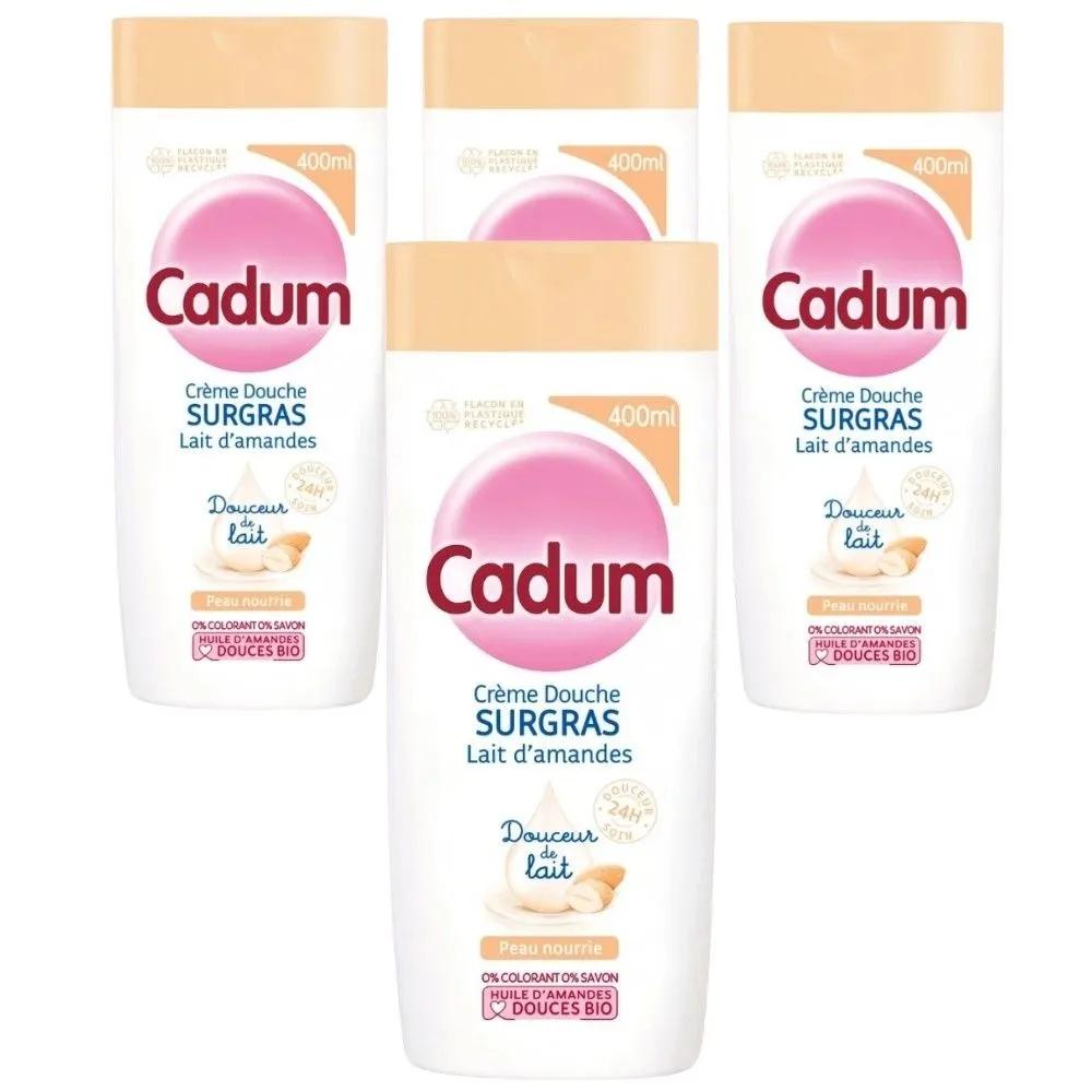Cadum French Almond Milk Cream Moisturizing Shower Gel 450ml x 4 bottles