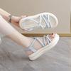 New Summer Women's Platform Roman Sandals Soft Sole Cross Strap Beach Shoes For Outdoor