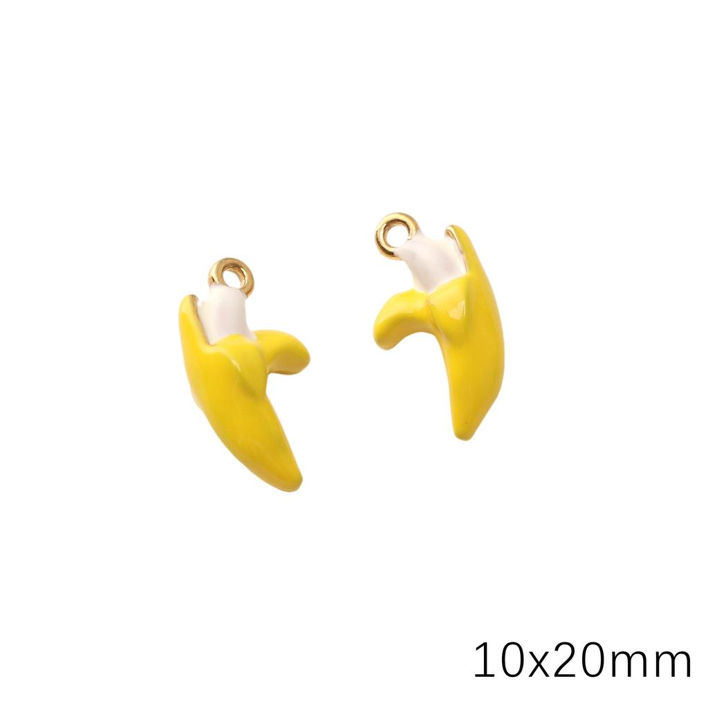 Stainless Steel Fruit Pendant Drip Oil Charm Accessories for DIY Jewelry