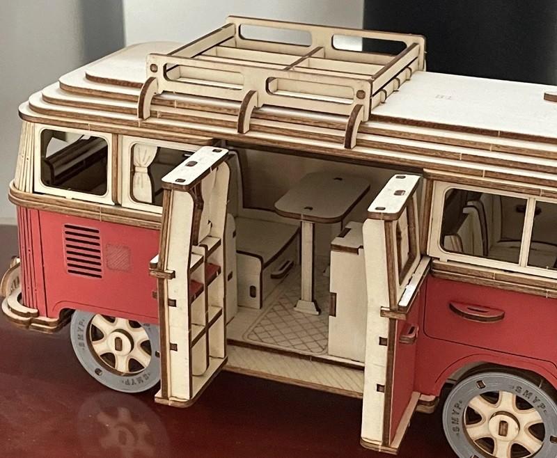Puzzle 3D Drewniane Model Samochodu Volkswagen Vw T1