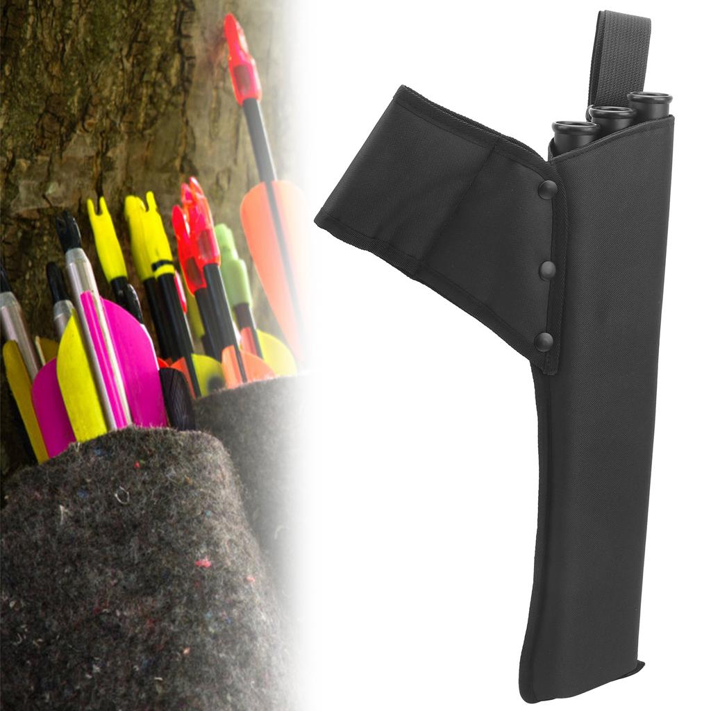 Portable 3 Tube Arrows Holder Carrier Bag Hunting Training Shoulder Waist Archery Quiver