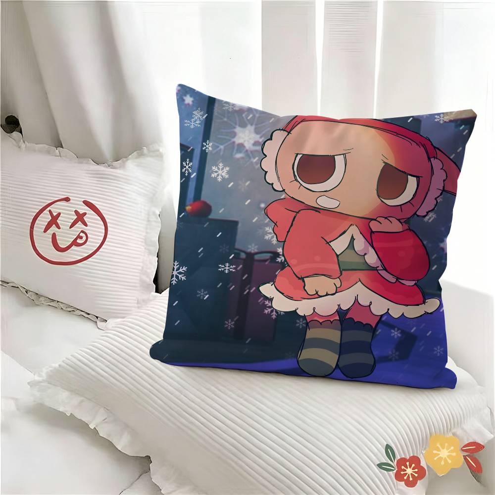 pc Shelly Xmas Skin Pillow Case Fashion Square Pillowcase Bedroom Sofa Room Ins Decoration Leisure