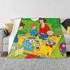 Caillou Anime Blanket Flannel Printed Cartoon Multifunction Warm Throw Blanket for Home Travel Plush Thin Quilt