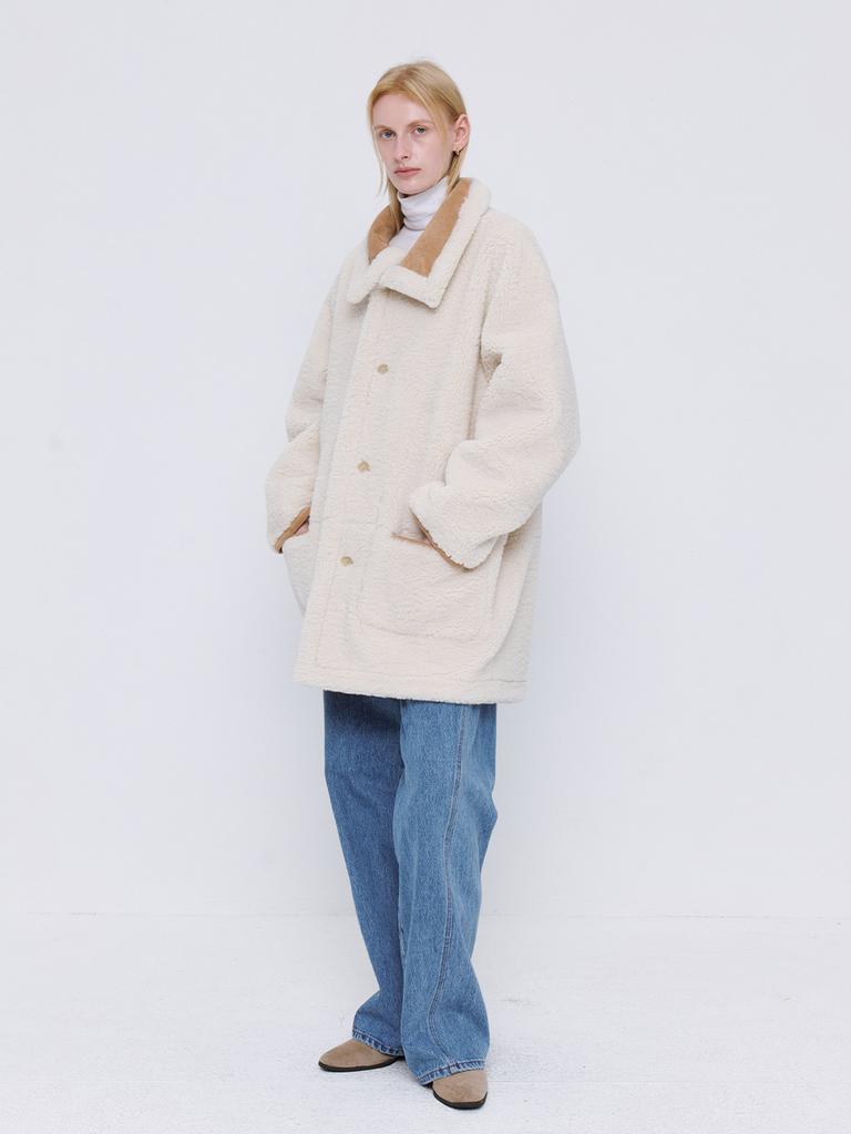 Leseizeme Classic Reversible Mustang Coat - Beige