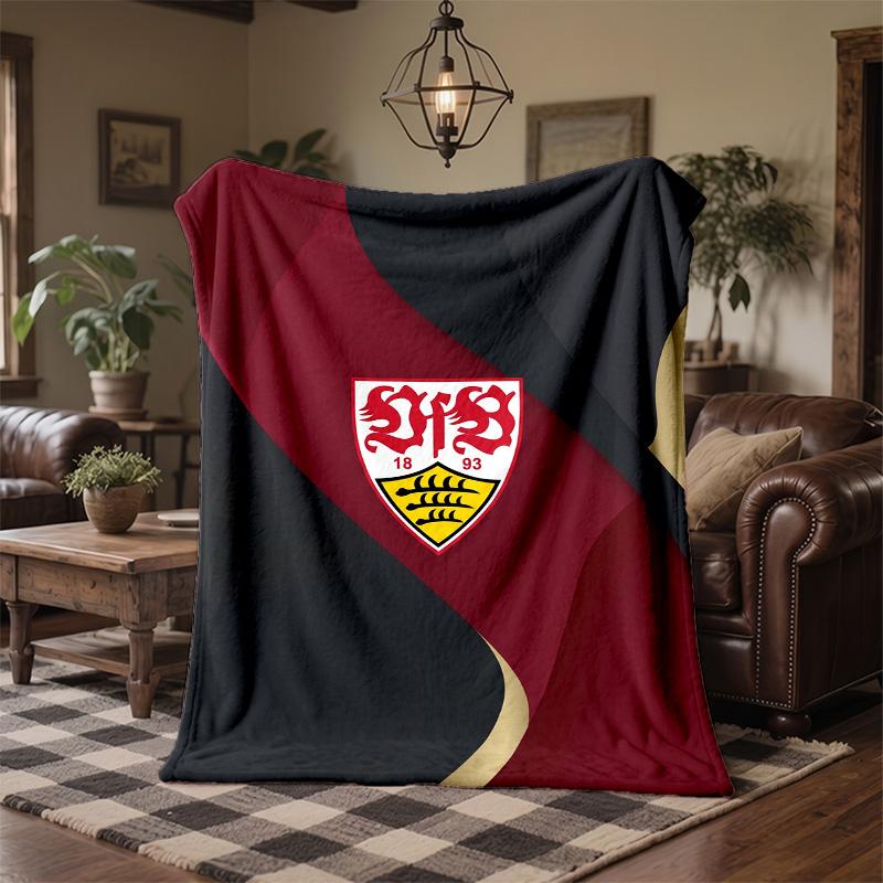 VfB Stuttgart Fußball Druck Flanelldecke Weich Warm Sofa Bett Überwurfdecke Für Zuhause Büro Schlafzimmer