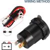 Quick Charge 3.0 Dual USB Car Charger Socket With LED Voltmeter And ON Off Switch Fused Wire Kit 12V/24V PD QC3.0 Fast Charge USB Outlet For Car Boat