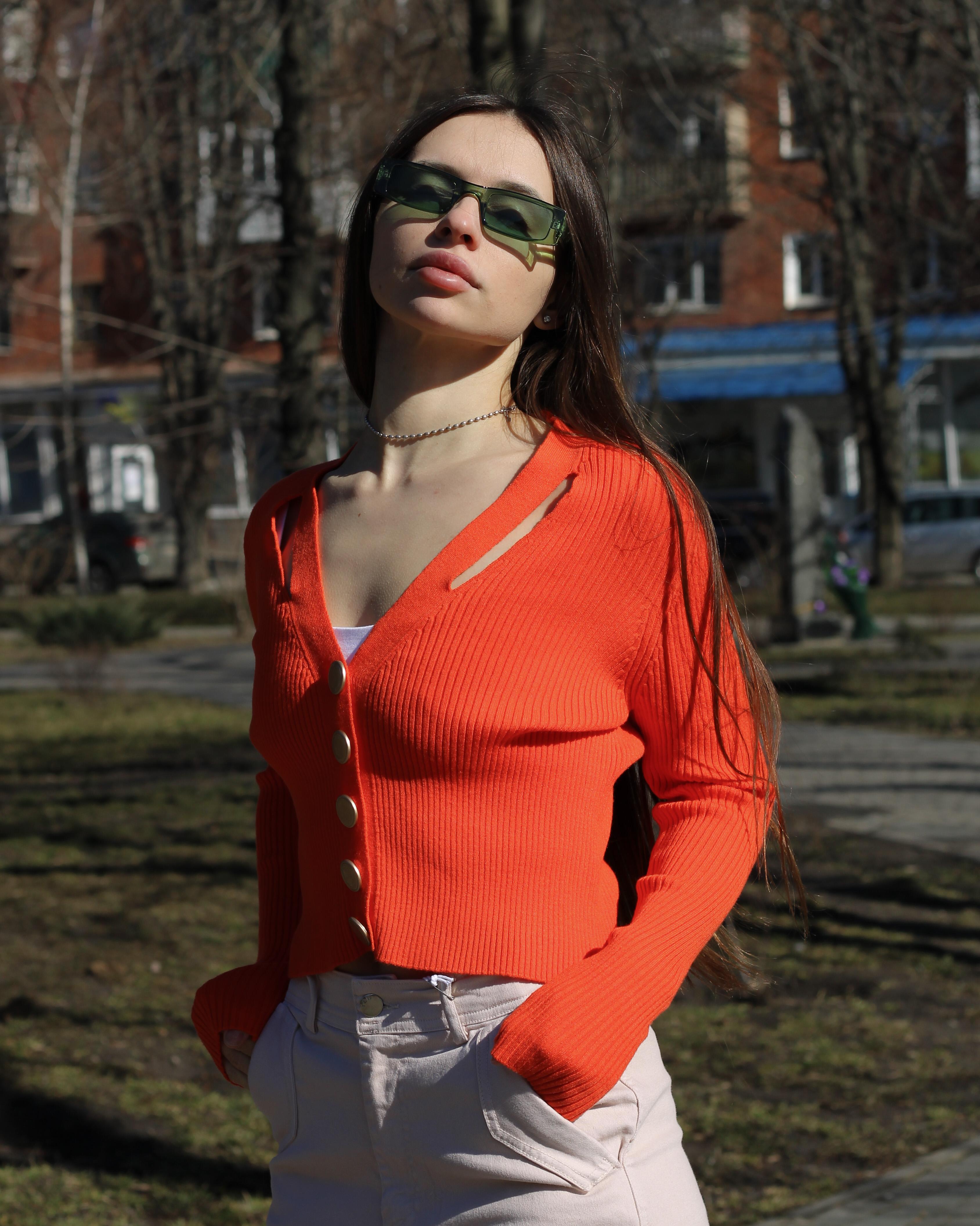 

Лонгслив QU Style 220109 Оранжевый One Size помаранчевий