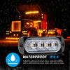 2Pcs 4leds Side Marker Warning Light 12-24V Daytime Running Light Truck Car LED Tail Lights Police Light Bar Strobe Optional