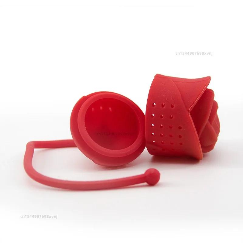 Roseblomstformet kryddertesil Silikon teposebladfilter Diffuser Teutstyr Tekanne Tilbehør Kjøkkenutstyr