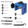 3 In 1 Adjustable Woodworking Doweling Jig Pocket Hole Jig Drilling Guide Locators Hole Puncher Tool for Furniture
