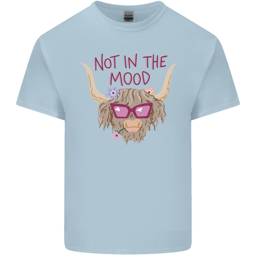 Not In the Mood Funny Highland Cow Unisexs Light Cotton TShirt