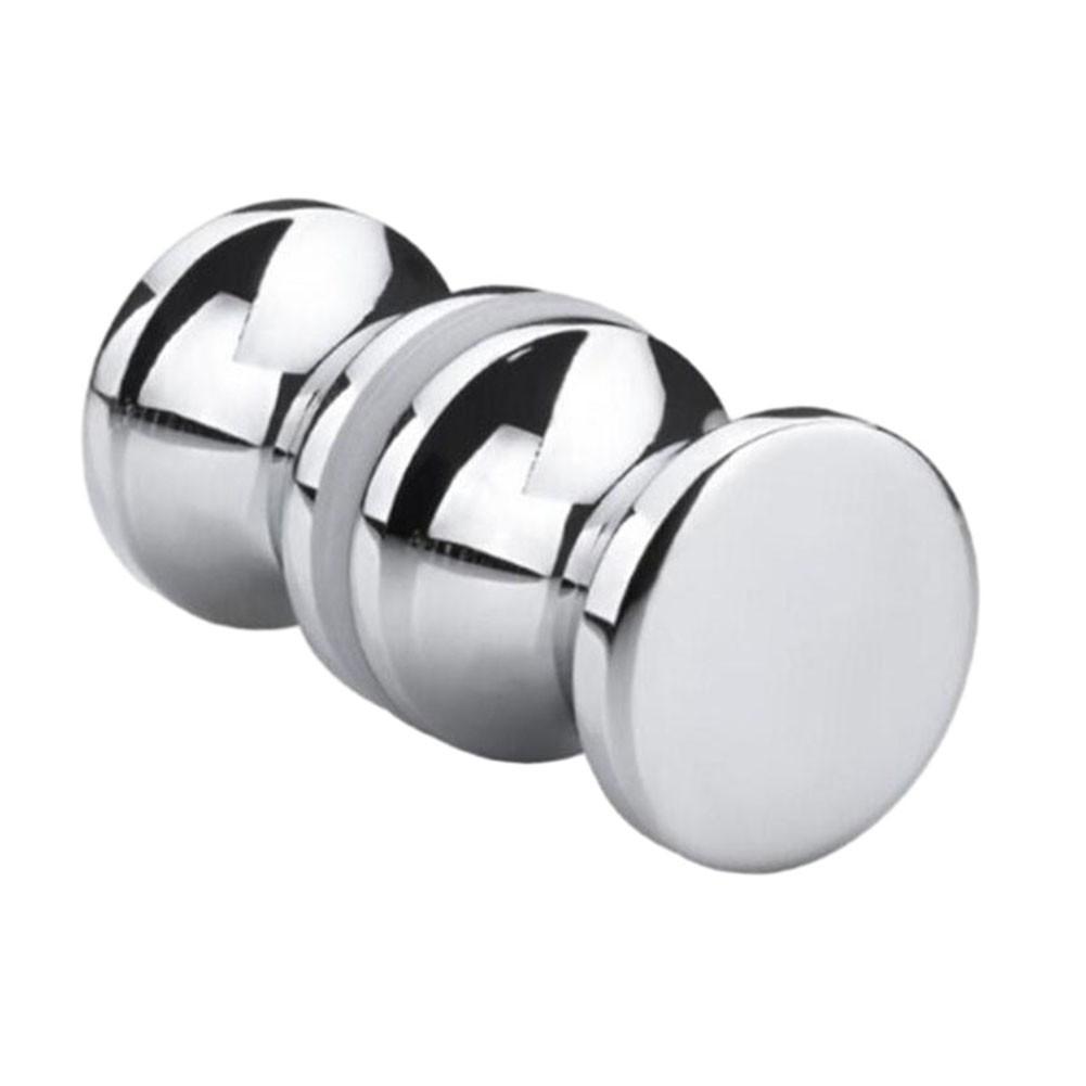 

Zinc Alloy Bathroom Shower Door Handle Knob Single Groove Chrome Plated 30mm C