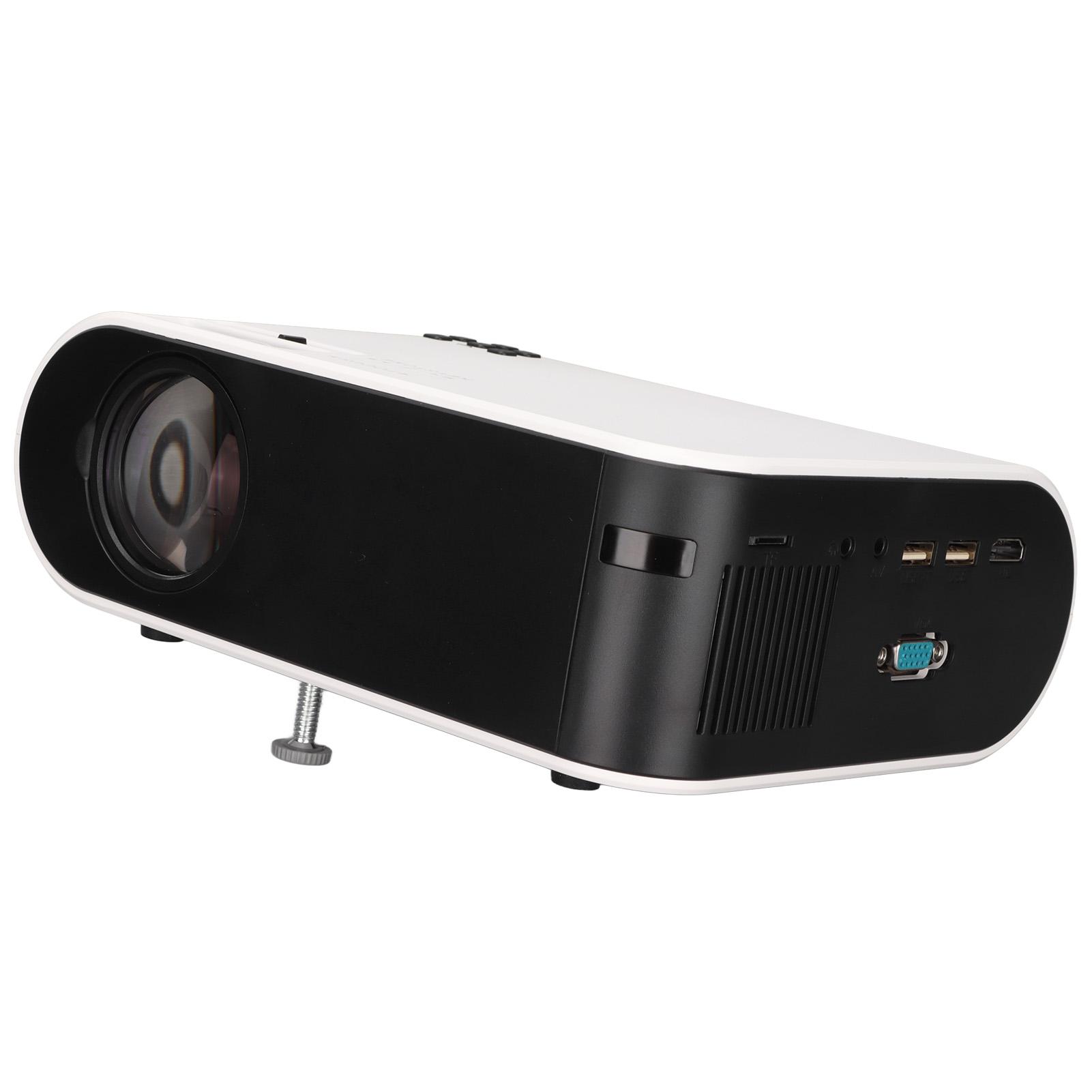 

Портативный мини-проектор 1080P со встроенным динамиком HiFi, Wi-Fi, домашний проектор для домашнего кинотеатра 100‑240 В США US Plug