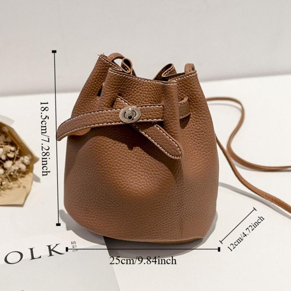 Bag Coin Purse Shoulder Pouch PU Leather Handbag Female Bag Bucket Bag Single Shoulder Bag