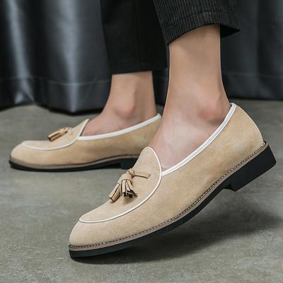 Herren Klassische Fransen Schuhe Runde Zehe Einschlupf Outdoor Bequeme Fahrschuhe Gentleman Italienische Schuhe Größe 38-46 Herrenschuhe