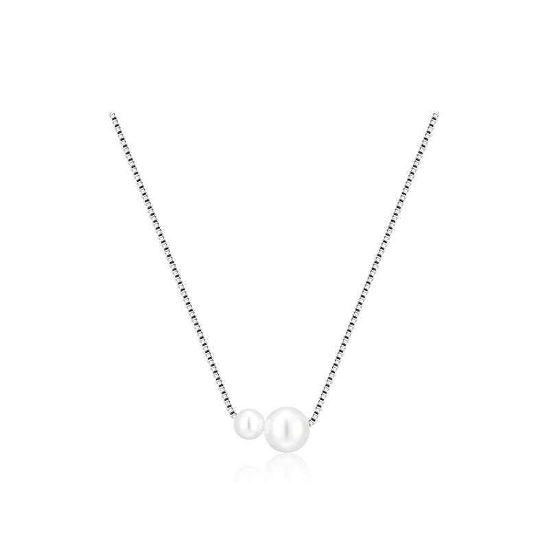 Two Pearl Necklace Women's Delicate Clavicle Chain Jewelry