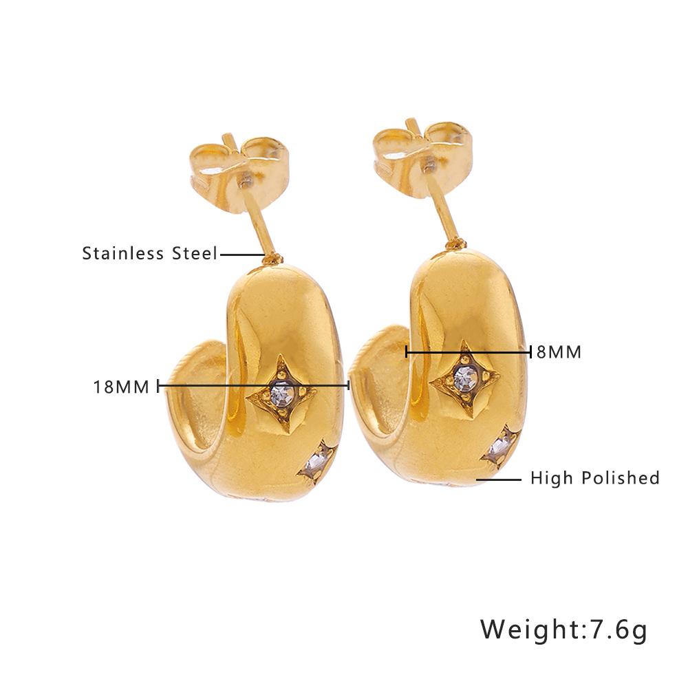 Cercei Trendy Personalizați, Cercei Stil Metalic, Cercei Răsuciți în Formă de Diamant