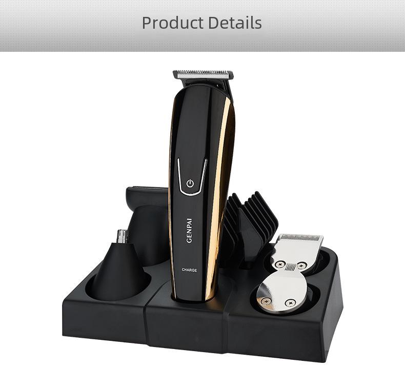 Uzlādējams daudzfunkcionāls matu griešanas mašīnīšu komplekts - 5-in-1 elektriskais kopšanas komplekts