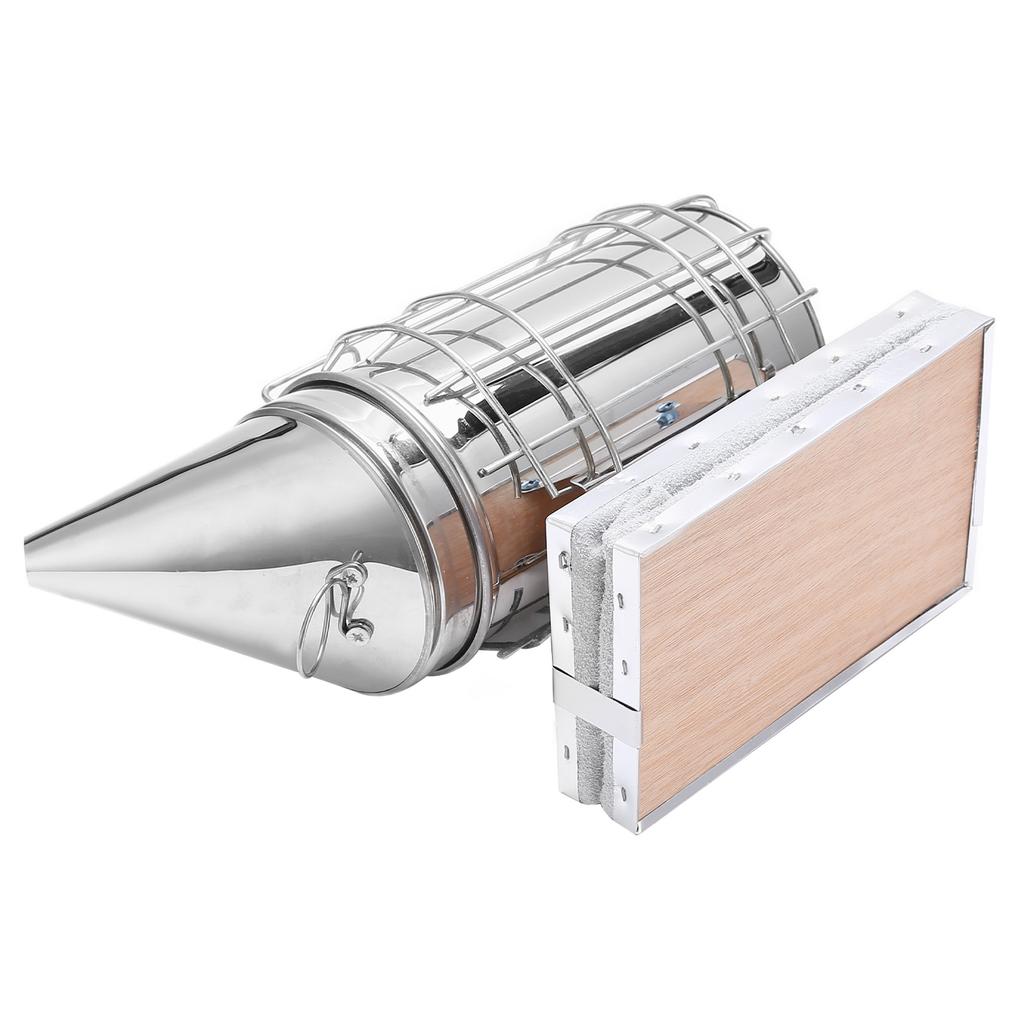 6Pcs/Set Stainless Steel Beehive Smoker Kit Bee Smoker Beekeeping Equipment for Outdoor