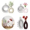 Hollow Out Silicone Vase Mold Oval Stripe Gypsum Mold Decorative Soap Mold  Living Room