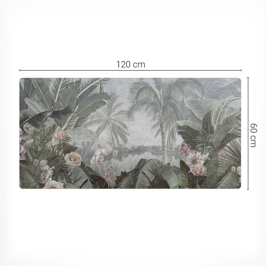Podkładka Gamingowa Pod Mysz I Klawiaturę Tropikalna Dżungla 120X60 Cm