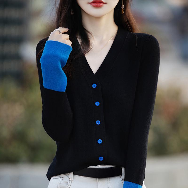 Cardigan da donna leggero 50% lana 50% seta di gelso - Maglieria versatile per 4 stagioni per comfort e stile tutto l'anno