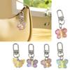 Cute Cartoon Colorful Smile Butterfly Keychain Resin Bag Charm for Women Girls Trendy Accessories for Friend